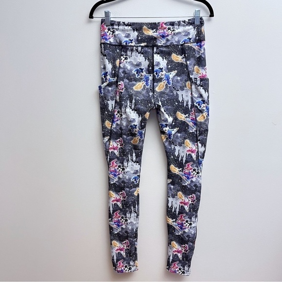 Rainbow Rules Watercolor Halloween Mickey and Minnie Magic Broomstick Leggings - Picture 8 of 9